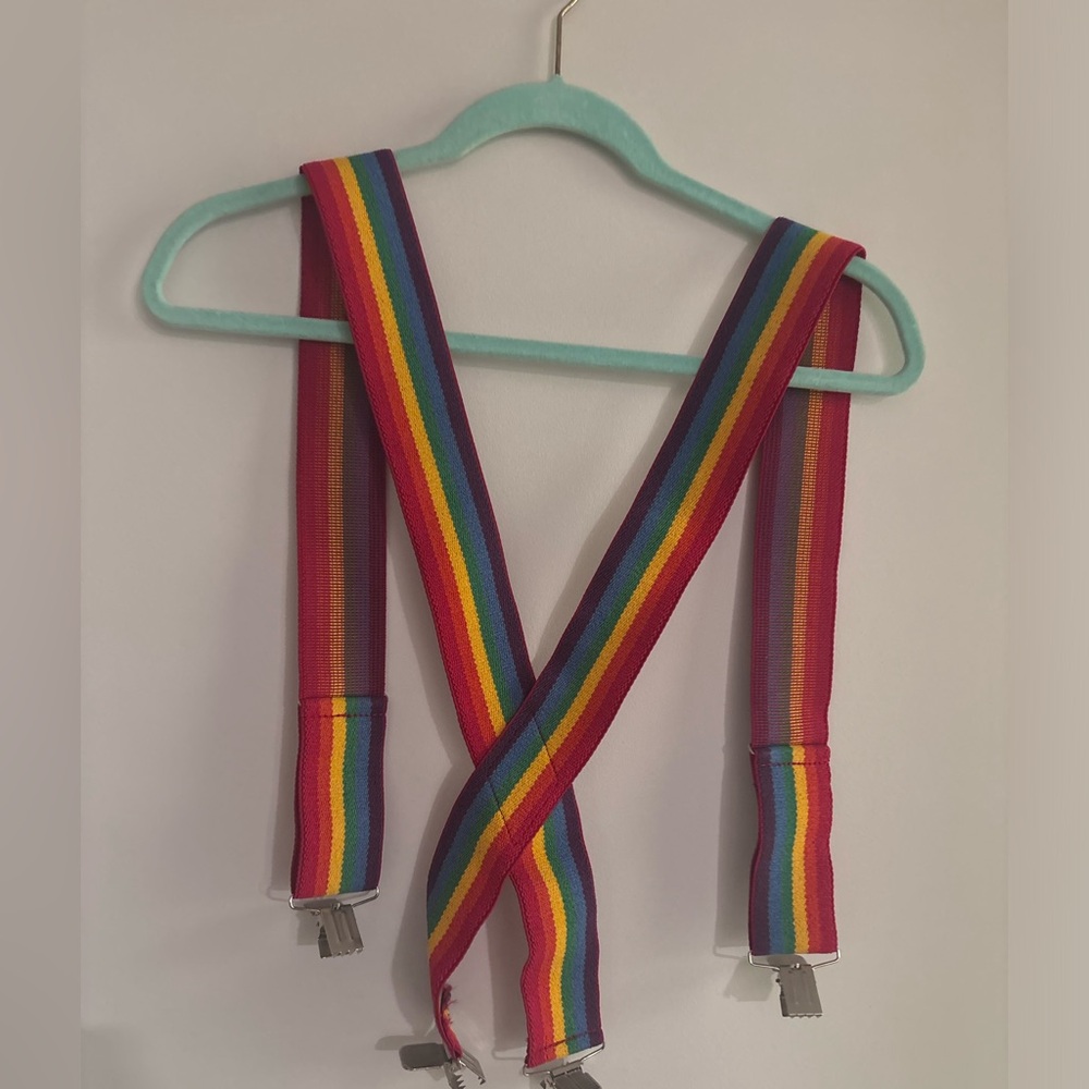 Vibrant Rainbow Men's Suspenders